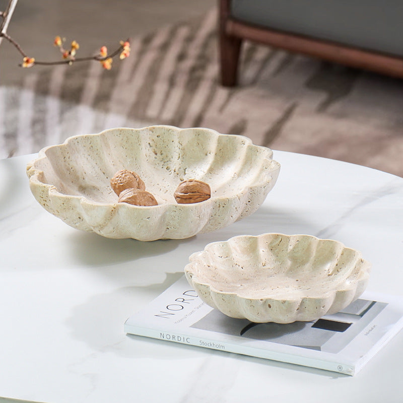 Travertine Scallop Tray