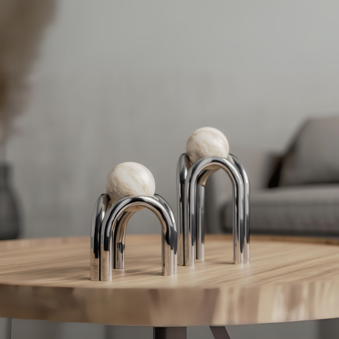 Marmor Bogen Kugel Ornament