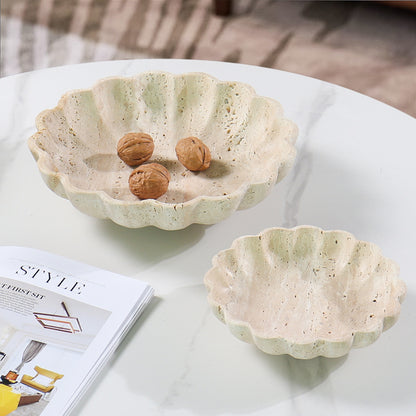 Travertine Scallop Tray