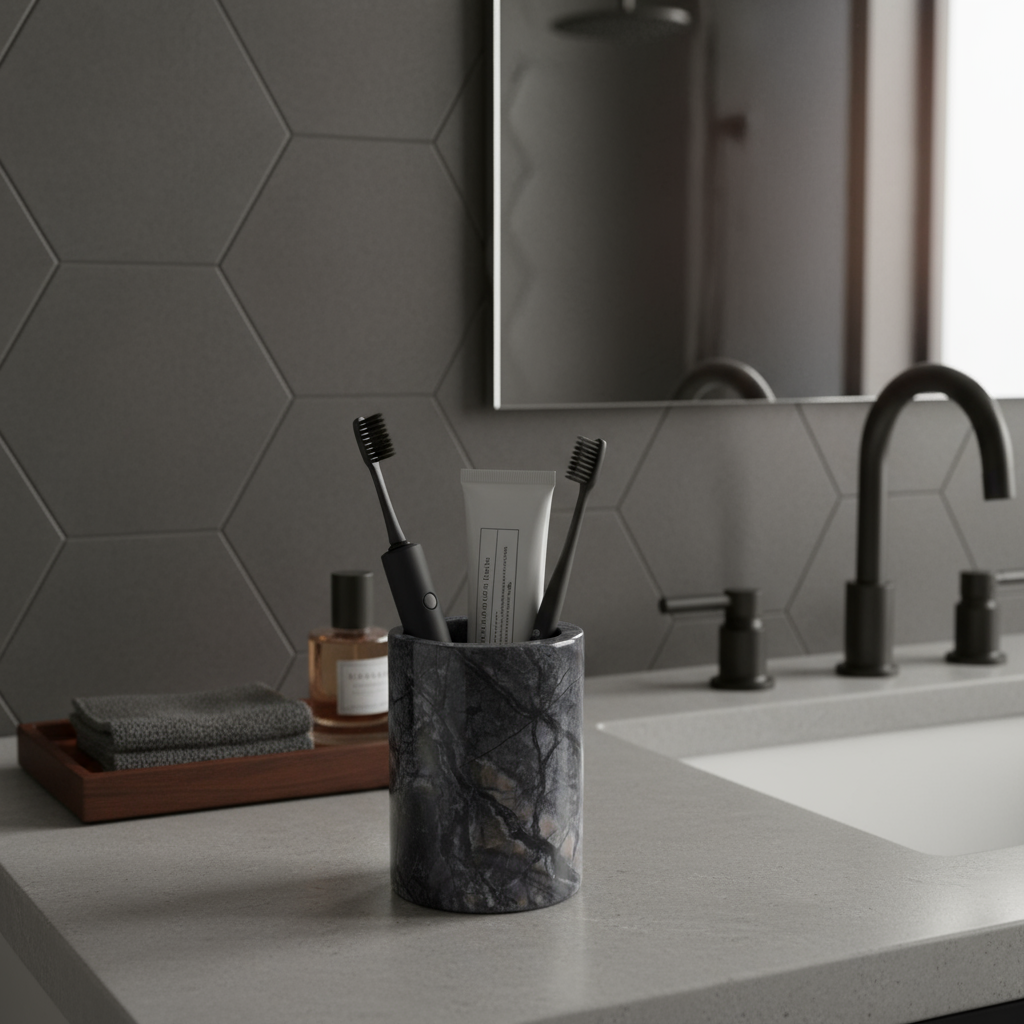 Marquina Marmor Aufbewahrungsbecher