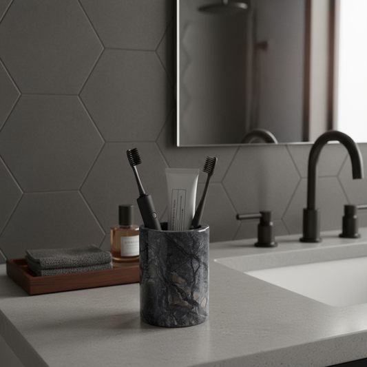 Marquina Marmor Aufbewahrungsbecher