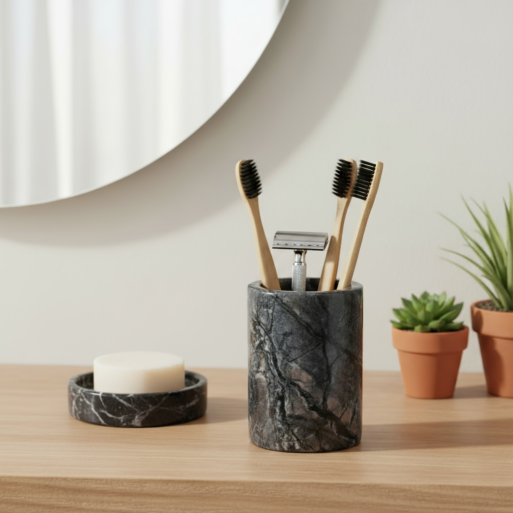 Marquina Marmor Aufbewahrungsbecher