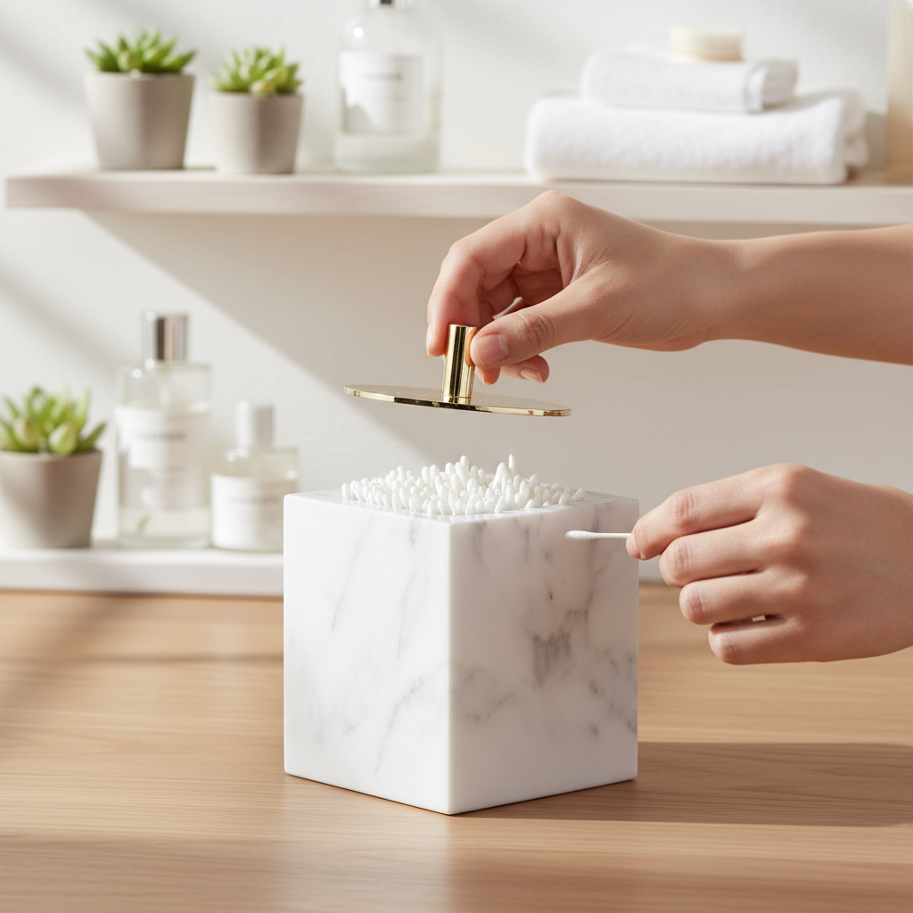 Eterna Marmor Wattestäbchenbox