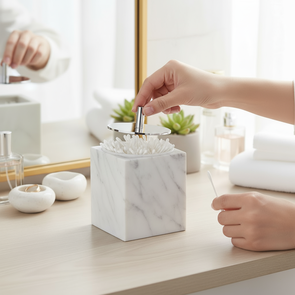 Eterna Marmor Wattestäbchenbox