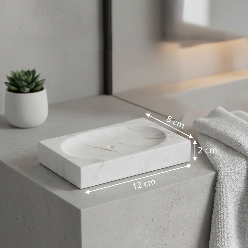 Handgefertigte Marmor-Seifenschale – Massiver Stein Luxus