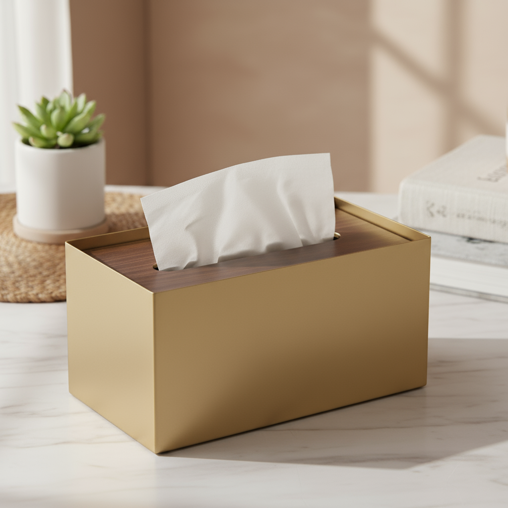 Aurelia Holzmaserung Marmor Taschentuchbox