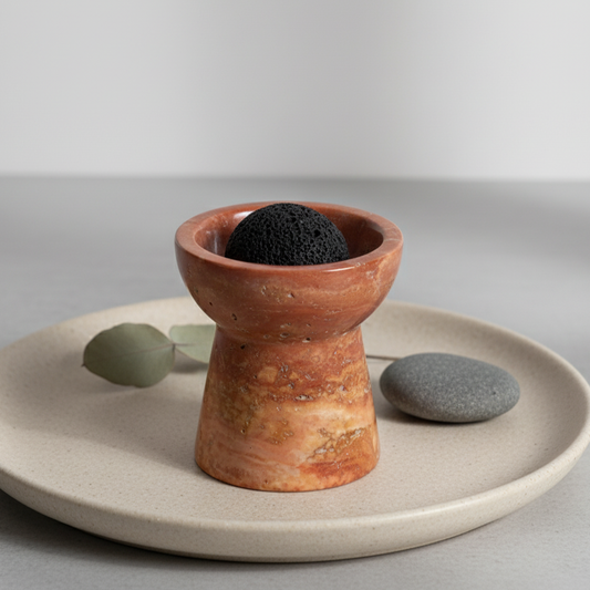 Solora Marmor Aromatherapie Tasse – Massiver Stein mit Lavakern