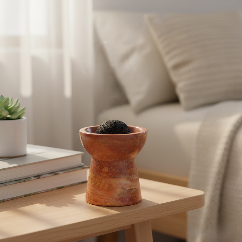 Solora Marmor Aromatherapie Tasse – Massiver Stein mit Lavakern