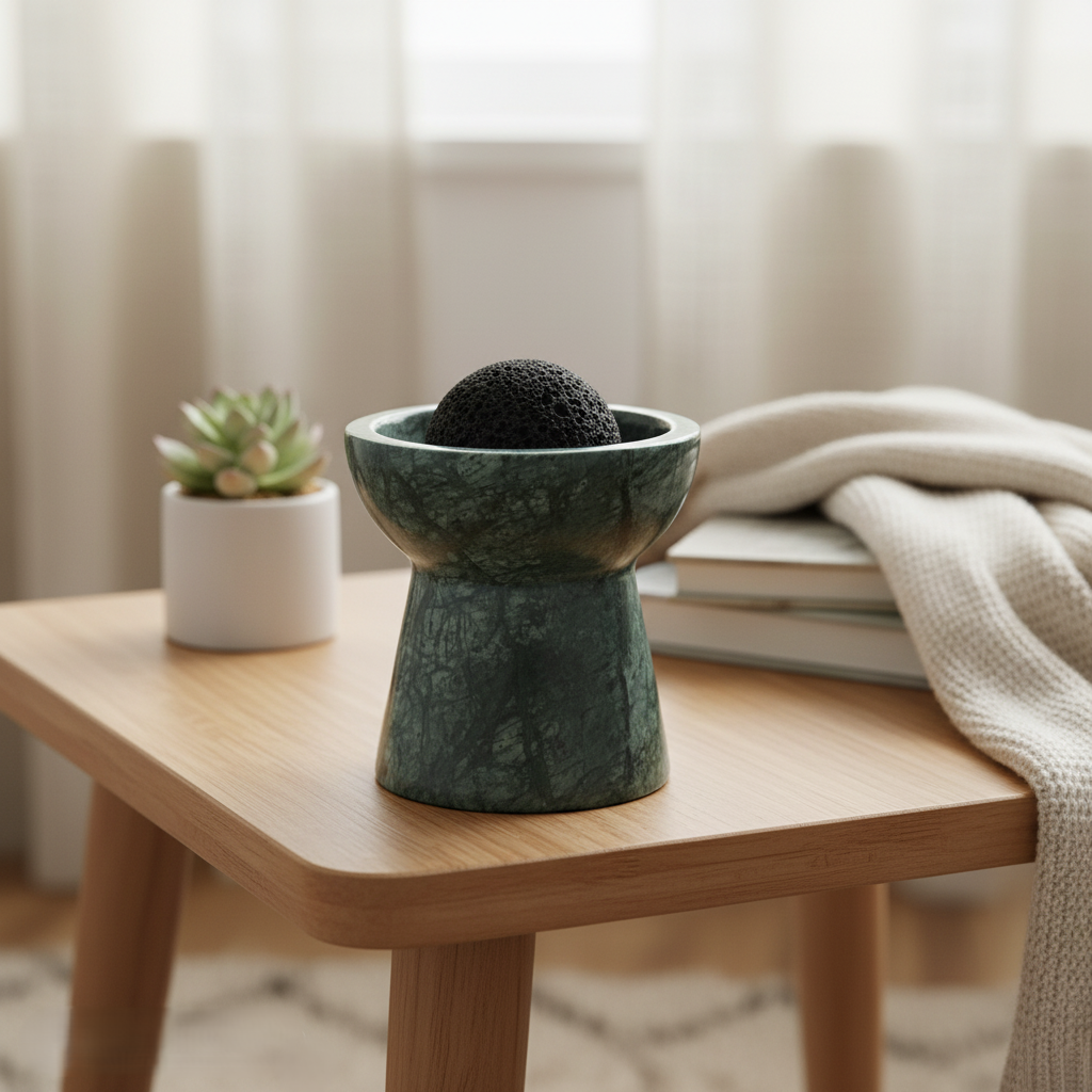 Solora Marmor Aromatherapie Tasse – Massiver Stein mit Lavakern