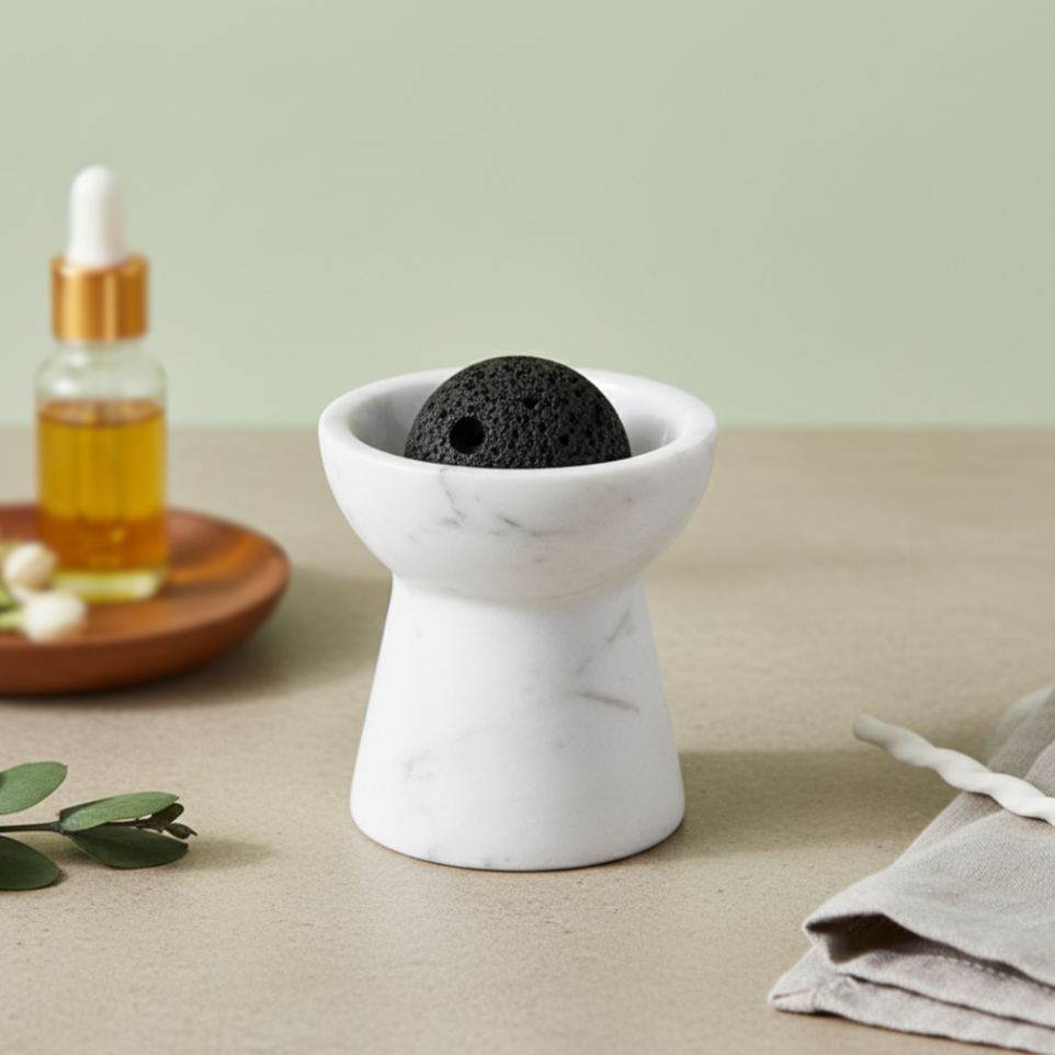 Solora Marmor Aromatherapie Tasse – Massiver Stein mit Lavakern