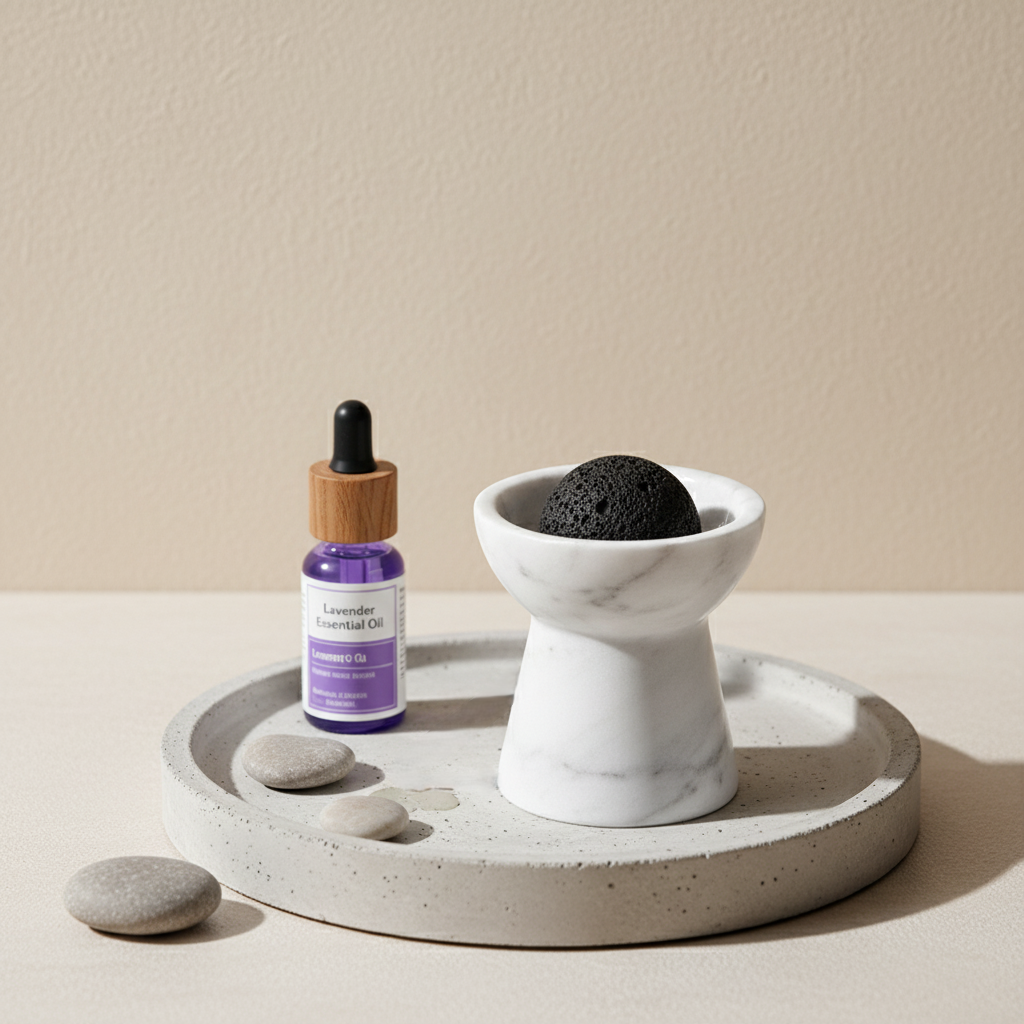 Solora Marmor Aromatherapie Tasse – Massiver Stein mit Lavakern