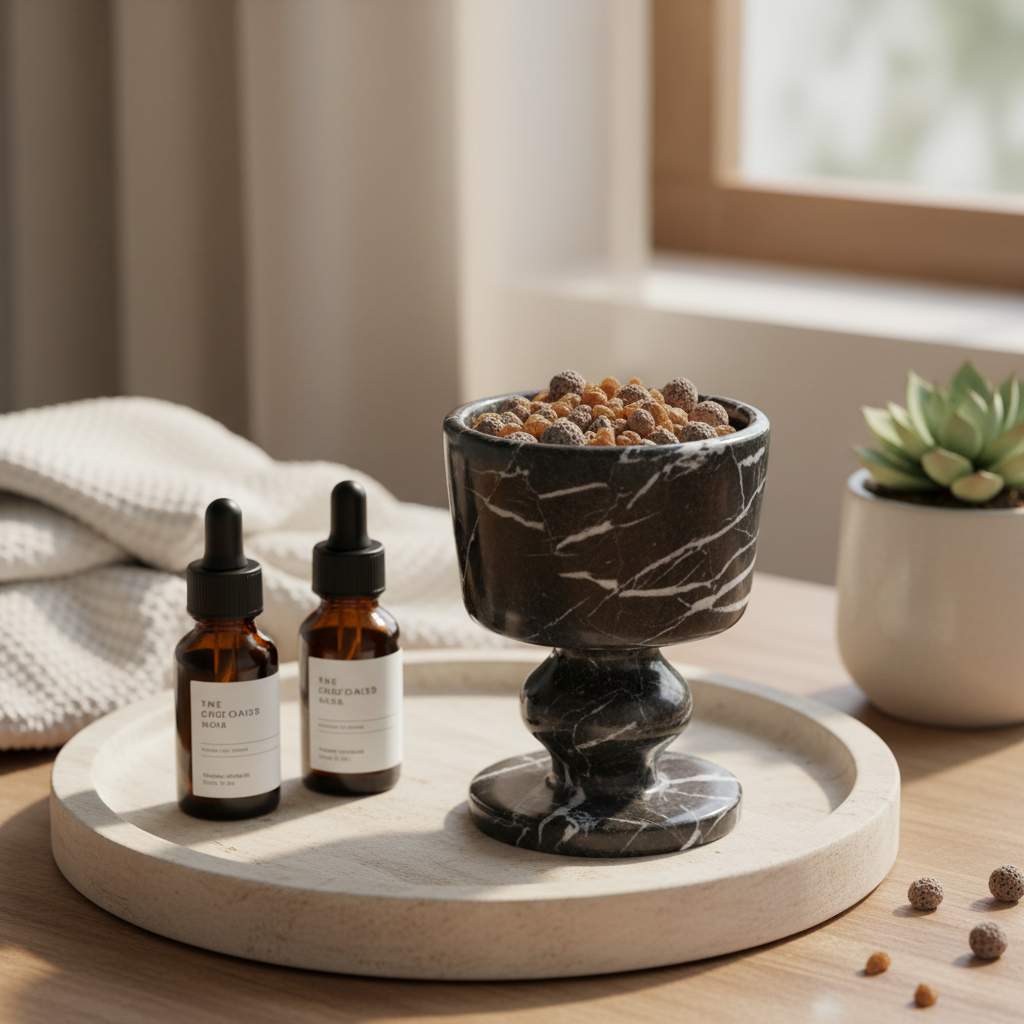 Sovana Schwarze Marmor Aromatherapie Tasse