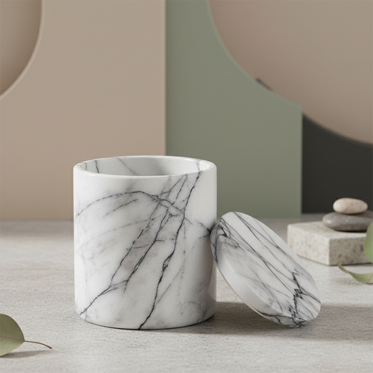 Celestia Massives Marmor Aromatherapie-Gefäß - 10 × 13 cm