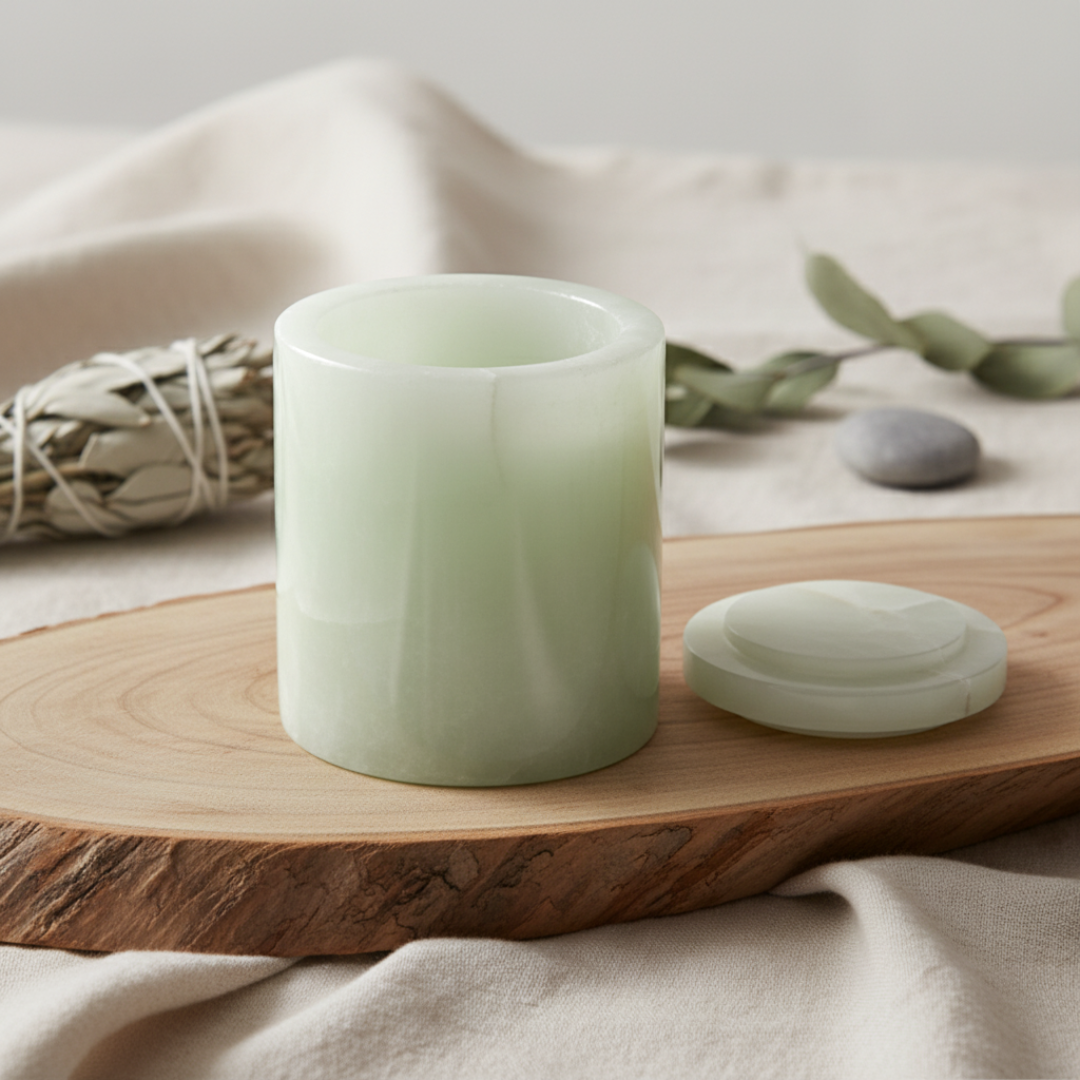Celestia Marmor Aromatherapie-Glas - 8 × 10,5 cm