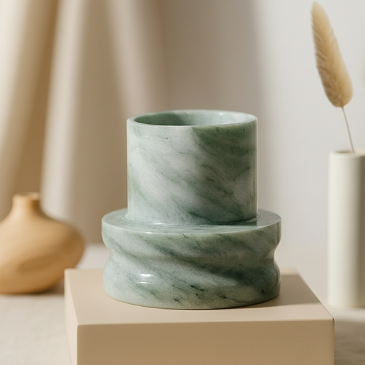 Altura Marmorvase – Skulpturale moderne Form