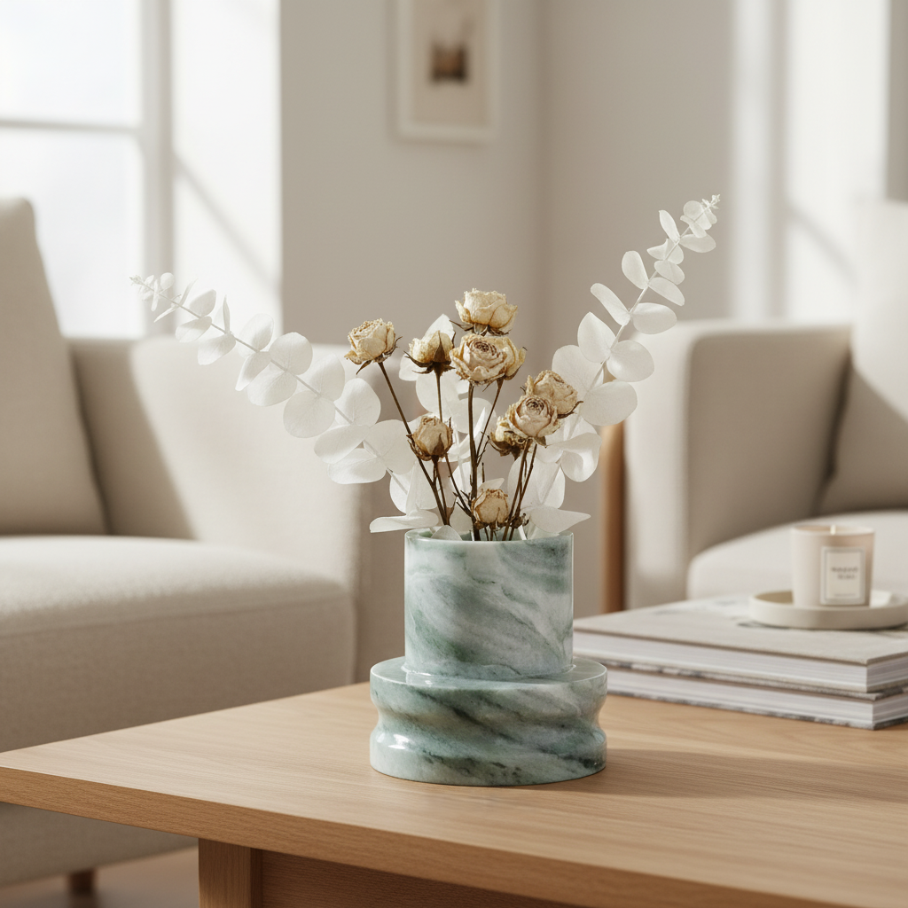 Altura Marmorvase – Skulpturale moderne Form