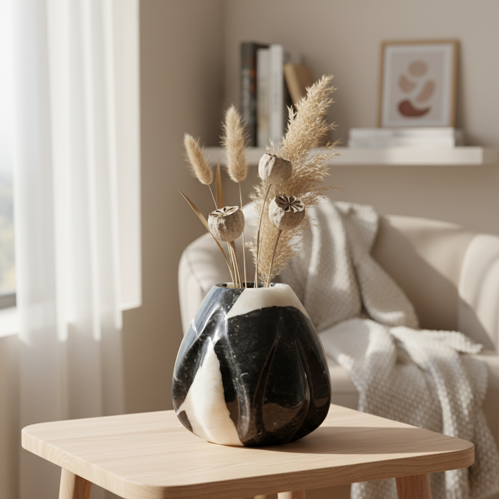 Calyx Marmorvase – Design aus massivem Stein