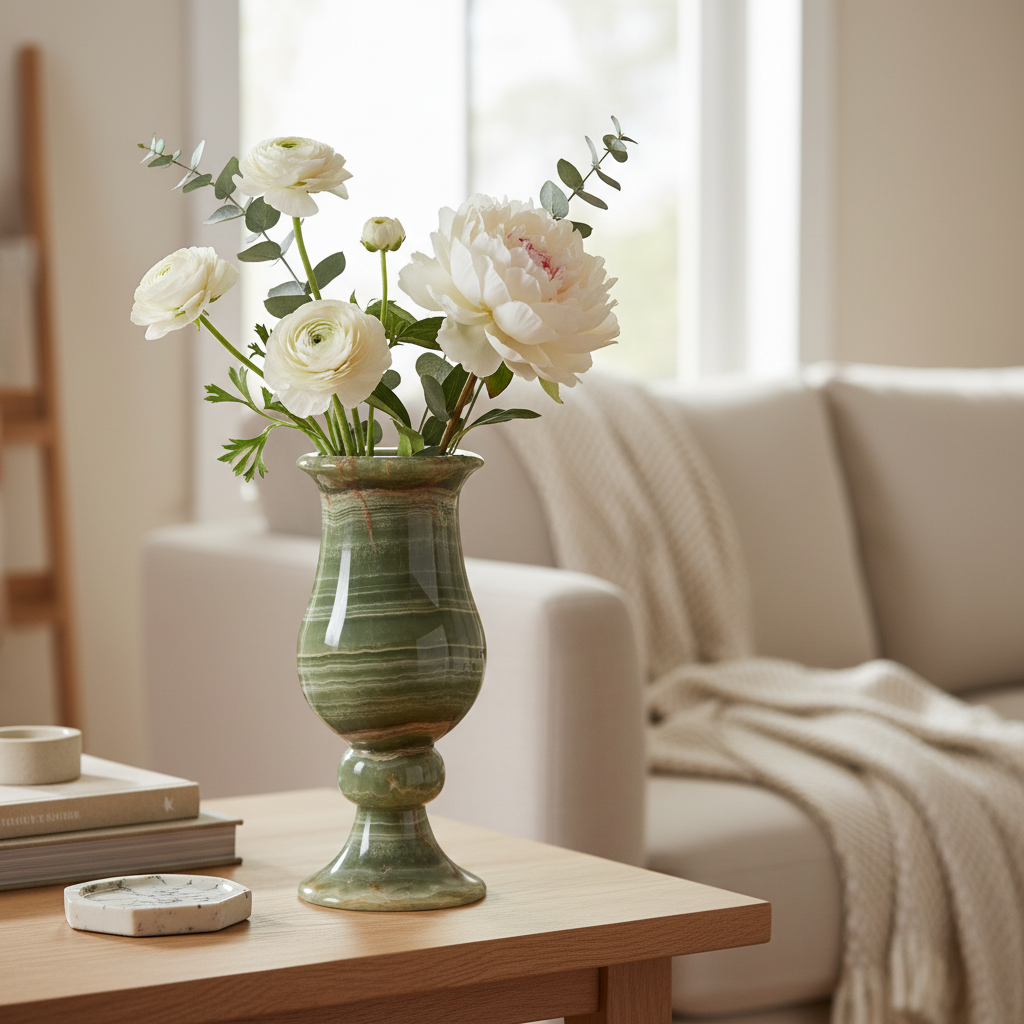 Ardura Marmorvase – Massives Steinhandwerk
