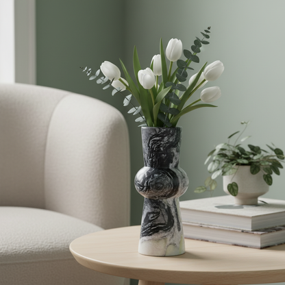 Nerano Vase aus massivem Stein