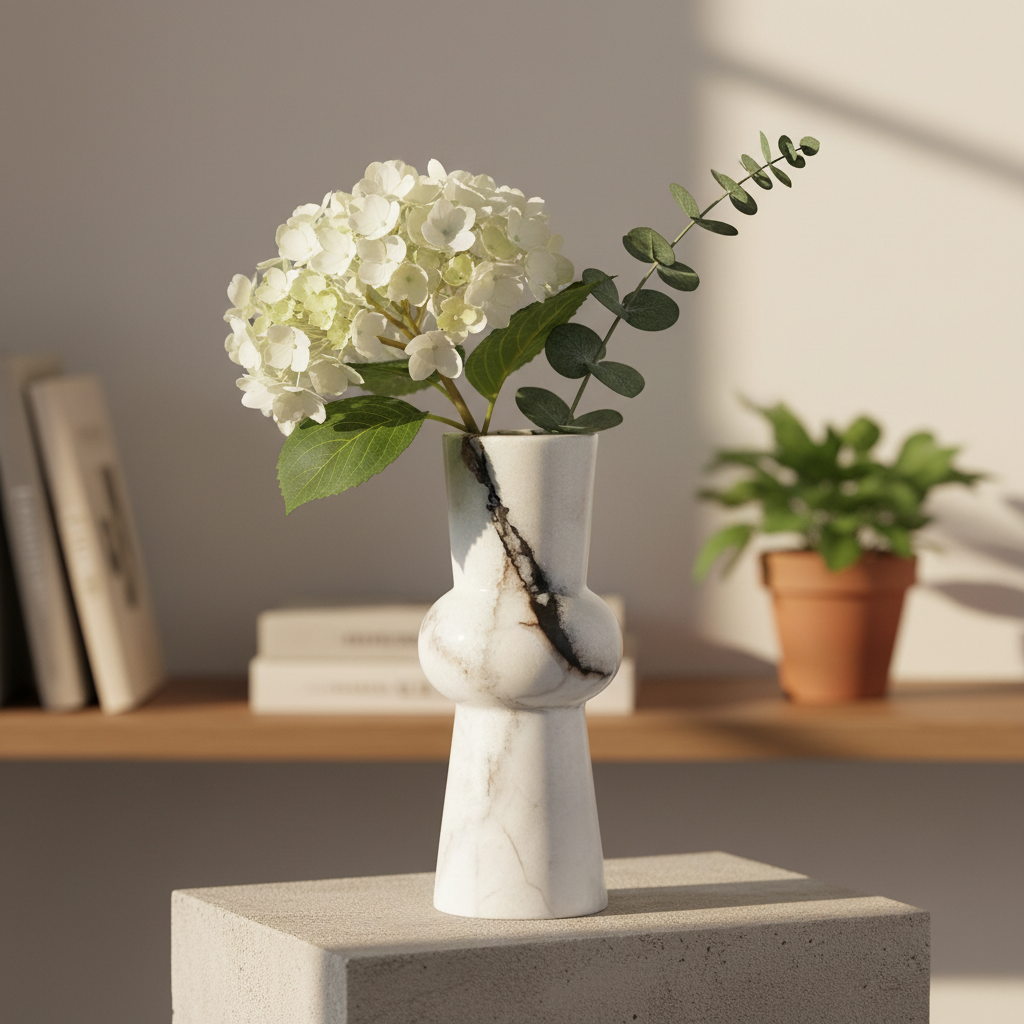 Nerano Vase aus massivem Stein