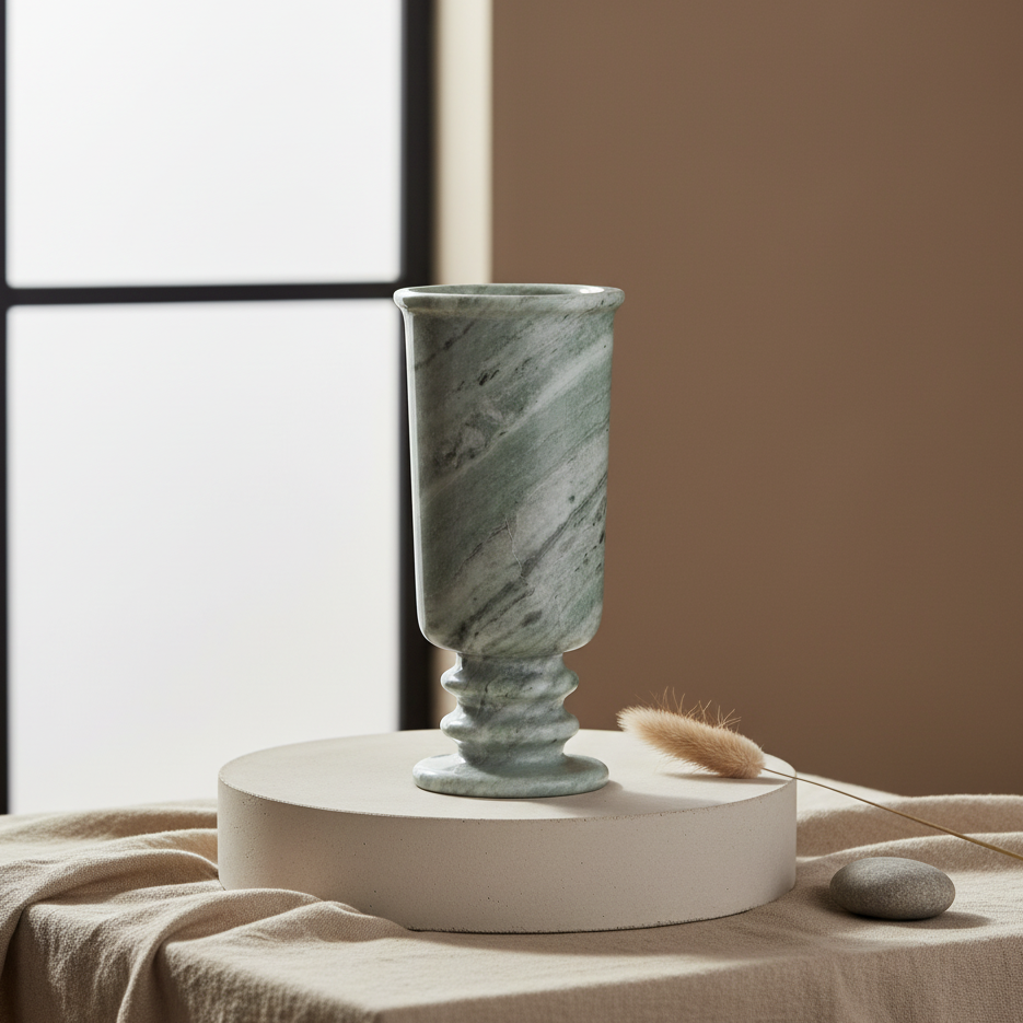 Palermo Sockel Marmorstein Vase