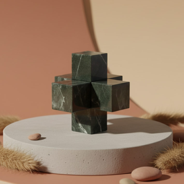 Geformter Marmor-Kreuzblock