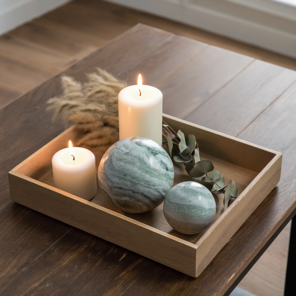 Lunaris Marmorkugel – Massiver Stein Dekorationsball