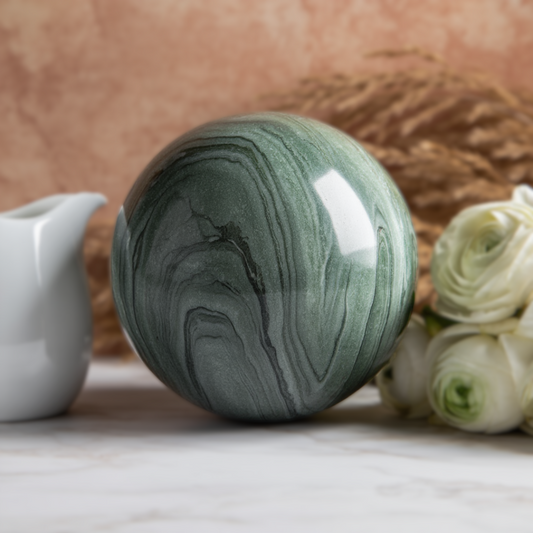 Lunaris Marmorkugel – Massiver Stein Dekorationsball