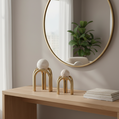 Marmor Bogen Kugel Ornament