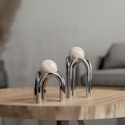 Marmor Bogen Kugel Ornament