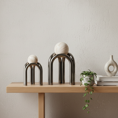 Marmor Bogen Kugel Ornament