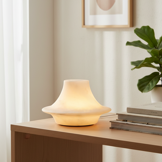 Oria Marmor Leuchtlampe – Massiver Stein mit Skulpturellem Design